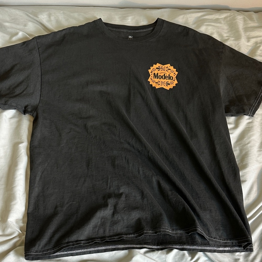 ModelCo Black Tee with Gold Logo